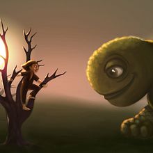Tortoise Morla. Traditional illustration project by Alice Vettraino - 07.17.2015