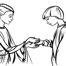The Princess and Bastian. Traditional illustration project by Alice Vettraino - 09.17.2015