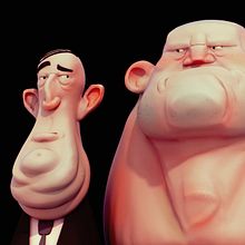 Bustos cartoon sketch 3d. 3D, Animation, Character Design, and Sculpture project by Luis Arizaga - 10.18.2015