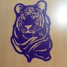 Rotulación en negativo de un tigre.. Arts, Crafts, Design, Interior Design, Product Design, Graphic Design, and Traditional illustration project by Alexandra Martínez Royuela - 12.11.2014