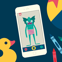 Imaginary Monsters App. Animation, Art Direction, and Traditional illustration project by Facundo S - 10.21.2015
