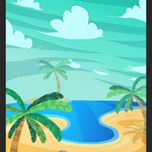 Bubble Paradise 1: Backgrounds and GUI. Een project van Traditionele illustratie y UX / UI van Marisa Martínez Cervantes - 22.10.2015