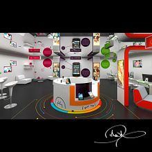 Telefonía móvil - Stand. 3D, Interior Architecture, Design, Interior Design, Information Design, Graphic Design, Set Design, Photograph, and Marketing project by Diana Carolina Londoño - 10.25.2015