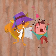 Inspector ardilla. Een project van Ontwerp van personages y Traditionele illustratie van David Pavón Benítez - 25.10.2015
