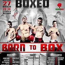 Póster Born to Box. Un proyecto de Diseño gráfico y Fotografía de Unai - 12.03.2015