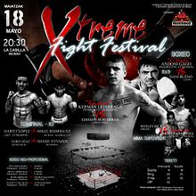 Póster Xtreme Fight Festival. Un proyecto de Diseño gráfico de Unai - 04.05.2013