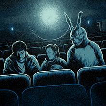 "Wake Up" Póster homenaje a Donnie Darko para Bottleneck Gallery NY. Un projet de Illustration traditionnelle de Coke Navarro - 29.10.2015