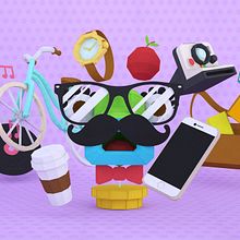 Hipster. 3D, Animation, Art Direction, Motion Graphics, and Video project by Andreé Chujutally Mejía - 10.29.2015