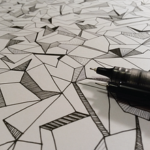 Trama geométrica | Drawing. Design, and Traditional illustration project by Ale Frances - 11.01.2015