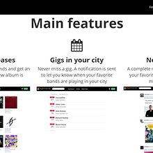 MyFavBands - Music alerts. Un proyecto de Desarrollo Web de Néstor PS - 02.11.2015