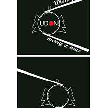  Staff winter t-shirt . UDON Restaurant . 2 possible designs. Un proyecto de Diseño gráfico de Anna Gonzàlez I Forns - 02.11.2015
