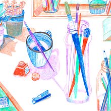 Bodegones. Traditional illustration project by Clara Sáez - 11.02.2015