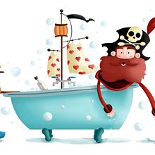 El pirata Barbarroja.. Projekt z dziedziny Projektowanie postaci, Trad, c i jna ilustracja użytkownika Laura Vivancos Gómez - 19.11.2013