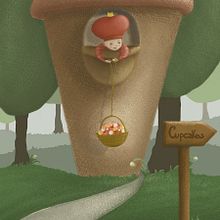 La princesa y sus pastelitos. Editorial Design, Traditional illustration, and Painting project by Alice Vettraino - 11.04.2015