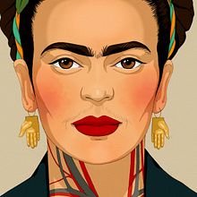 Frida Kahlo. Traditional illustration project by Elia Sánchez Martín - 10.07.2015