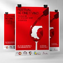 CARTEL - Festival de Cine y Vino La Solana 2015. Design, and Graphic Design project by Concepción Domingo Ragel - 11.08.2015