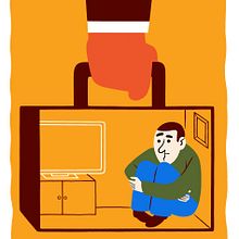 Mortgage: who is the owner. Traditional illustration project by Bernat Muntés - 11.09.2015