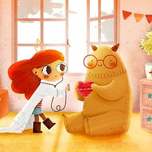 WIP - Video process of digital illustration . Traditional illustration project by Lydia Sánchez Marco - 11.10.2015