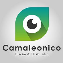 Camaleónico, logotipo personal para proyectos de diseño y usabilidad. Simplificación de la cabeza de un camaleón, cuyo ojo aprovechamos para representar la "ó". Colorido acorde a este animal. Nombre acorde a un diseñador polivalente.. Un progetto di Graphic design di Héctor Núñez Gómez - 10.11.2015