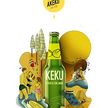 Cerveza Keku by Ana Poncela Martínez. Un progetto di Graphic design di Ana Poncela Martínez - 12.03.2016