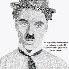 Charlie Chaplin tipográfico . Graphic Design, T, and pograph project by Ángela Gutiérrez García - 02.01.2017