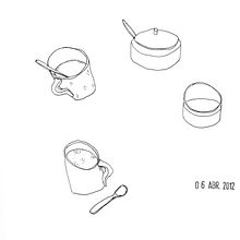 60 DESAYUNOS. Fine Arts, Design, Editorial Design, and Traditional illustration project by Elena López Lanzarote - 04.15.2012