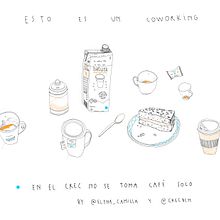 ESTO ES UN COWORKING // Diseño para el Crec Bcn.. Fine Arts, Design, and Traditional illustration project by Elena López Lanzarote - 10.16.2015