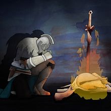 Ilustración "Dark Souls II". Ilustração tradicional, e Pintura projeto de Isi Cano - 16.11.2015