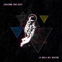 Portada LP Jugando con Kurt - La Bola del Mundo. Graphic Design, Traditional illustration, and Music project by Goo Joob - 11.20.2015