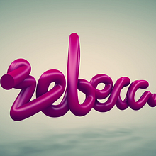 3D Name Animation. 3D, Animation, and Motion Graphics project by Rebeca G. A - 11.22.2015