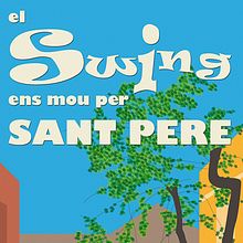 Diseño del cartel "El Swing ens mou per Sant Pere". . Design, Graphic Design, Events, and Traditional illustration project by llises - 11.20.2015
