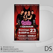 Flyer/Volante: "Caramelos de Cianuro en Teatro Bar". Un progetto di Design e Graphic design di David Sánchez - 07.01.2015