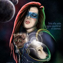 Intergalactic Girl. Un proyecto de Bellas Artes, Cine, Cómic, Diseño, Diseño de juegos, Diseño de personajes, Diseño de vestuario, Diseño gráfico, Eventos e Ilustración tradicional de Salvador Lorite Hebra - 26.11.2015
