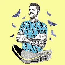 Movember 2016 el dios de los tres. Traditional illustration project by Javier Navarro Romero - 11.29.2015