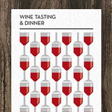 Wine tasting and dinner. Graphic Design, and Traditional illustration project by Claudia Domingo Mallol - 04.14.2015