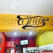 Pizza Parrilla Gourmet " One Way". Un proyecto de Caligrafía, Diseño, Diseño gráfico y Tipografía de Camilo Morales - 14.11.2015