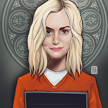 ORANGE IS THE NEW BLACK FANART . Un proyecto de Cine, vídeo, televisión, Diseño, Diseño gráfico e Ilustración tradicional de Ale Michel - 29.11.2015