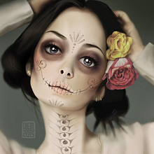 MÁS CATRINAS . Un proyecto de Diseño, Diseño de personajes e Ilustración tradicional de Ale Michel - 29.11.2015