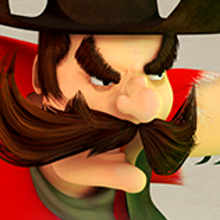 3D Cowboy. 3D, Art Direction, Character Design, and Traditional illustration project by Gustavo Castellanos - 11.30.2015