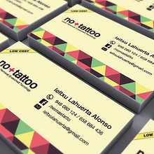 Tarjeta de Visita - no+tattoo. Graphic Design project by Raquel Acebes - 03.31.2014