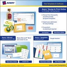 Software UI - Avery Free Templates & Software. UX / UI project by Samantha Martin Pearson - 01.31.2012