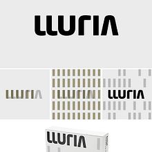 Imagen corporativa de la empresa de ingeniería de iluminación Lluria. Un progetto di Design e Tipografia di Enric Jardí - 08.12.2015