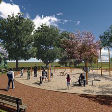 Renders. Presentación del proyecto de un parque infantil.. Een project van 3D, Architectuur,  Beeldende kunst,  Art direction,  Ontwerp, Productontwerp, Grafisch ontwerp, Industrieel ontwerp,  Scenografie, L y scaping van Carmen Villar Guillamón - 09.12.2014