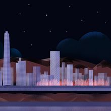 Santiago de Chile. Projekt z dziedziny Trad, c i jna ilustracja użytkownika Manu Galindo - 13.12.2015