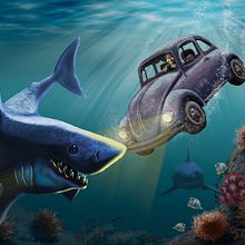 Underwater . % Chema G. Baena Art tarafından hazırlanan Geleneksel illüstras, Ve on projesi - 12.13.2015