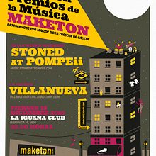 Cartel para Premios de la Música MAKETON de 40 PRINCIPALES VIGO. Graphic Design, and Traditional illustration project by Jaime Rodríguez Carnero - 12.15.2015