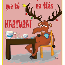 Tarjetita de Navidad (Reno). Un progetto di Design, Illustrazione tradizionale e Pittura di Eva Palacios Serrano - 17.12.2015