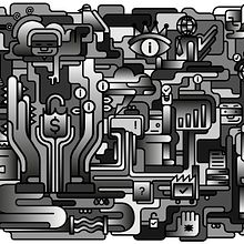 Ciberseguridad. Traditional illustration project by Pepe Gracmor - 12.19.2015