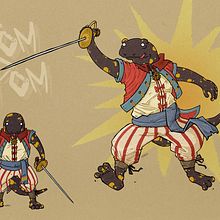 La bonne compagnie (diseño de personajes / character designs). Un proyecto de Diseño de juegos, Diseño de personajes e Ilustración tradicional de Marr - 24.12.2015