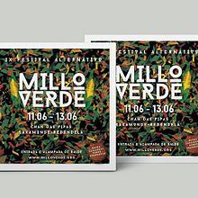 FESTIVAL ALTERNATIVO MILLO VERDE Ein Projekt aus dem Bereich Br, ing und Identität, Design, Grafikdesign, Musik und Werbung von Aleks Figueira - 27.12.2015